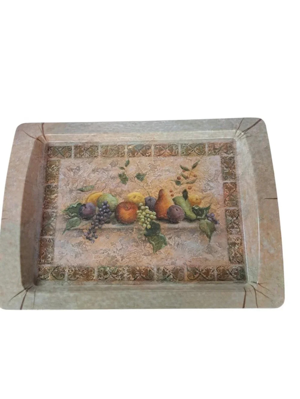 Pimpernel Tuscan Fruit Serving Tray 19x14 Melamine Vintage Decor